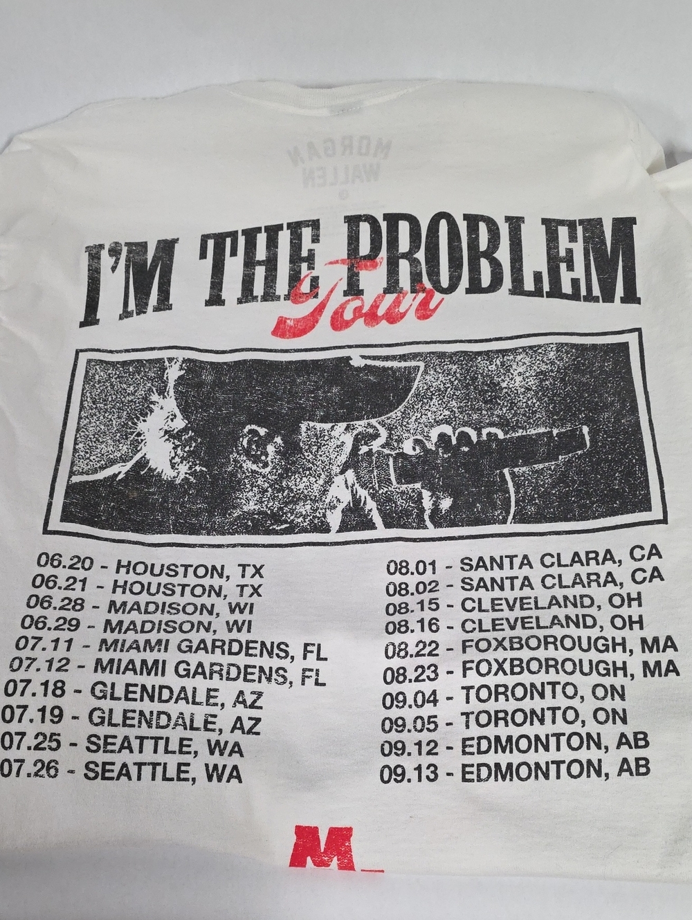 Morgan Wallen 2025 I'm The Problem Short Sleeve T-Shirt, Size Lg, Unisex - Picture 4 of 5